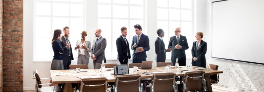L&D is a business priority, executives in a conference room