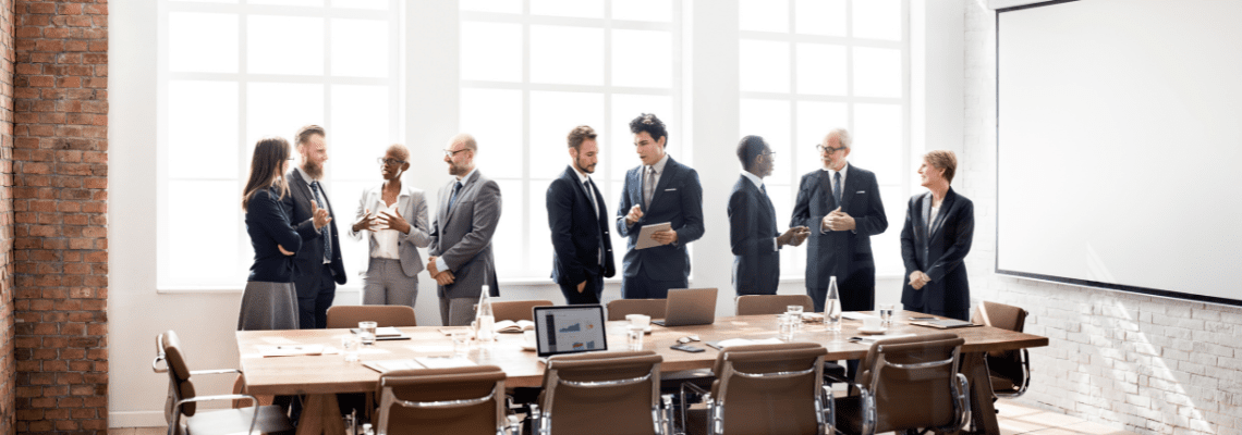 L&D is a business priority, executives in a conference room