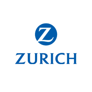 A detailed logo featuring a stylized blue eagle with outstretched wings above the word "ZURICH" in bold blue letters, representing the Zurich insurance company.